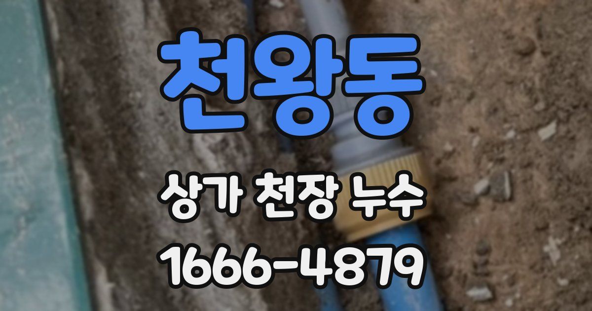 천왕동 상가 천장 누수