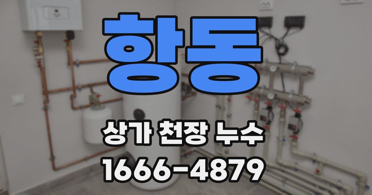 항동 상가 천장 누수