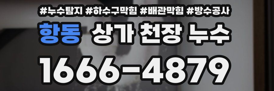 항동 상가 천장 누수