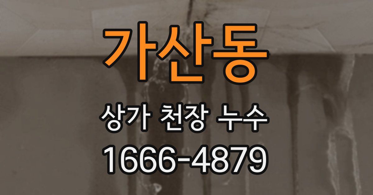 가산동 상가 천장 누수