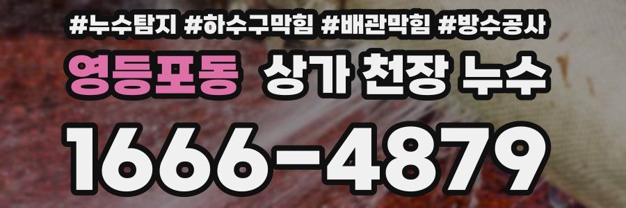 영등포동 상가 천장 누수