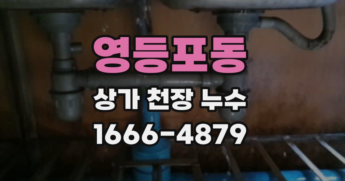 영등포동 상가 천장 누수