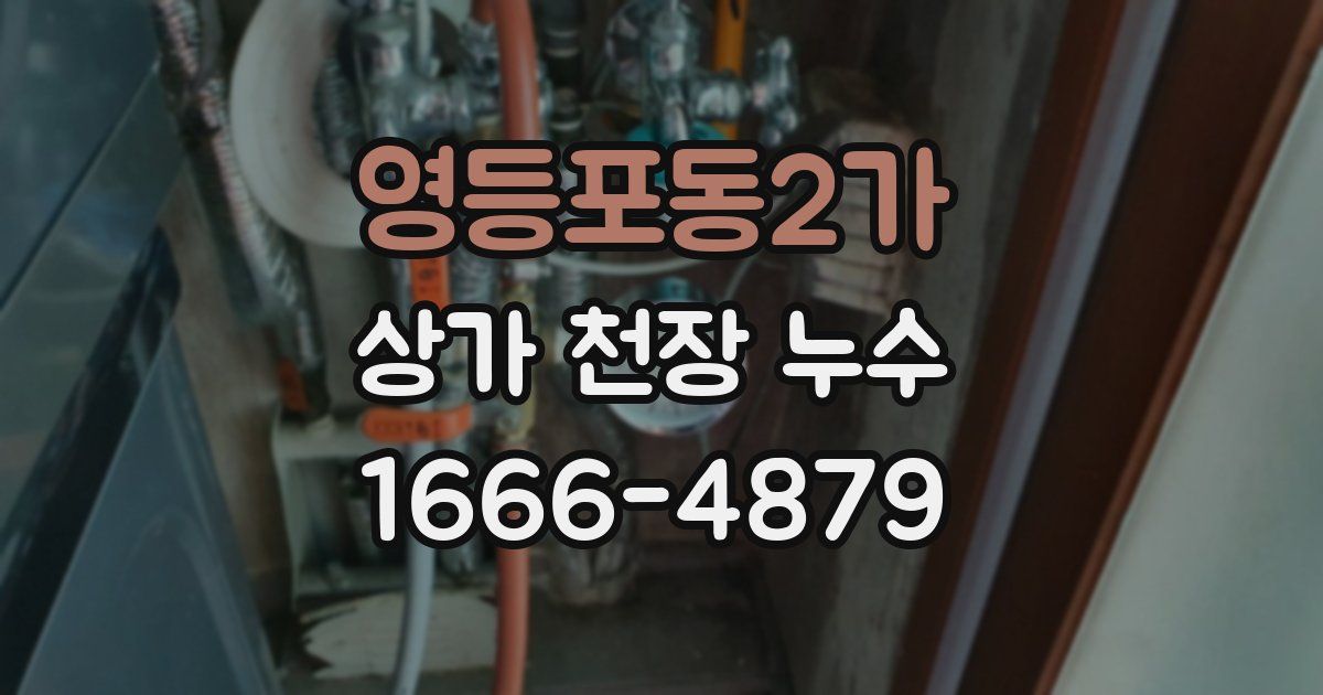 영등포동2가 상가 천장 누수