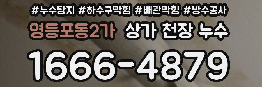 영등포동2가 상가 천장 누수