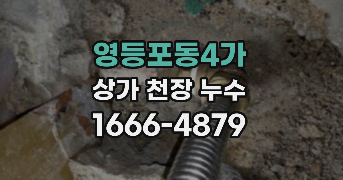영등포동4가 상가 천장 누수