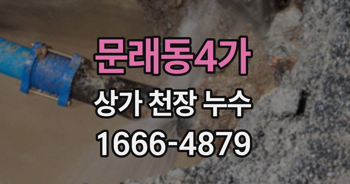 문래동4가 상가 천장 누수
