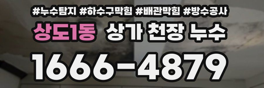 상도1동 상가 천장 누수