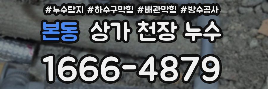 본동 상가 천장 누수