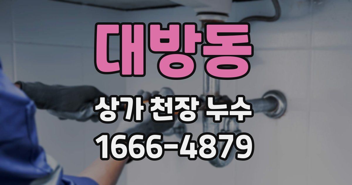 대방동 상가 천장 누수