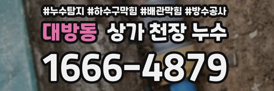 대방동 상가 천장 누수