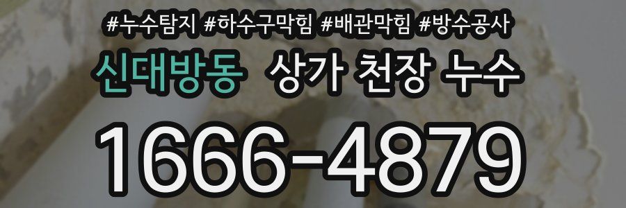 신대방동 상가 천장 누수