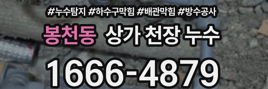 봉천동 상가 천장 누수
