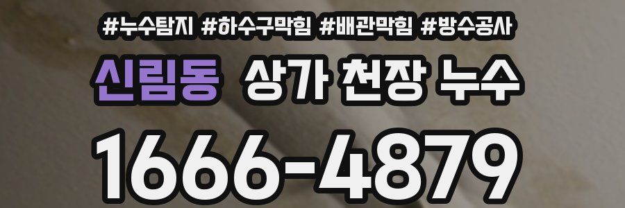 신림동 상가 천장 누수