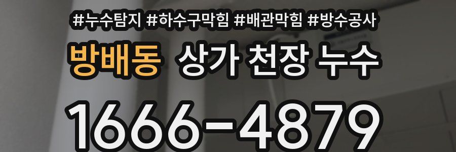 방배동 상가 천장 누수