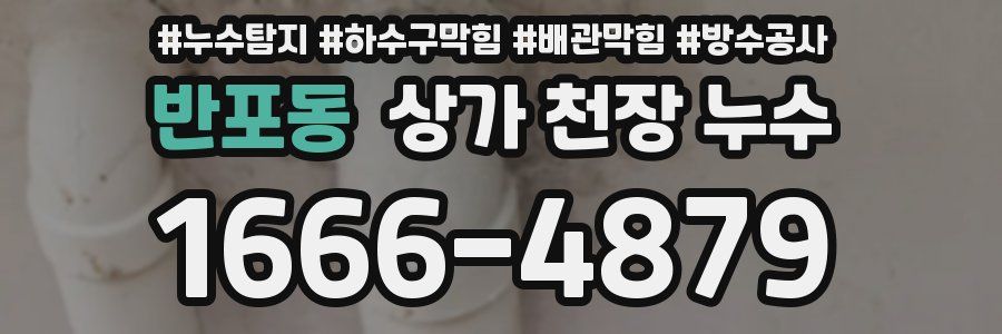 반포동 상가 천장 누수