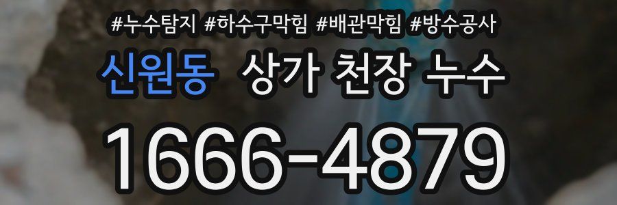 신원동 상가 천장 누수