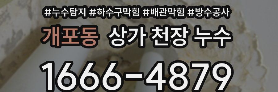 개포동 상가 천장 누수
