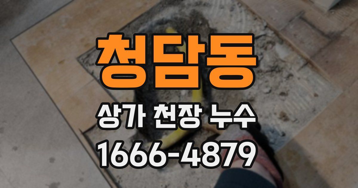 청담동 상가 천장 누수