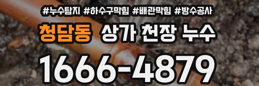 청담동 상가 천장 누수