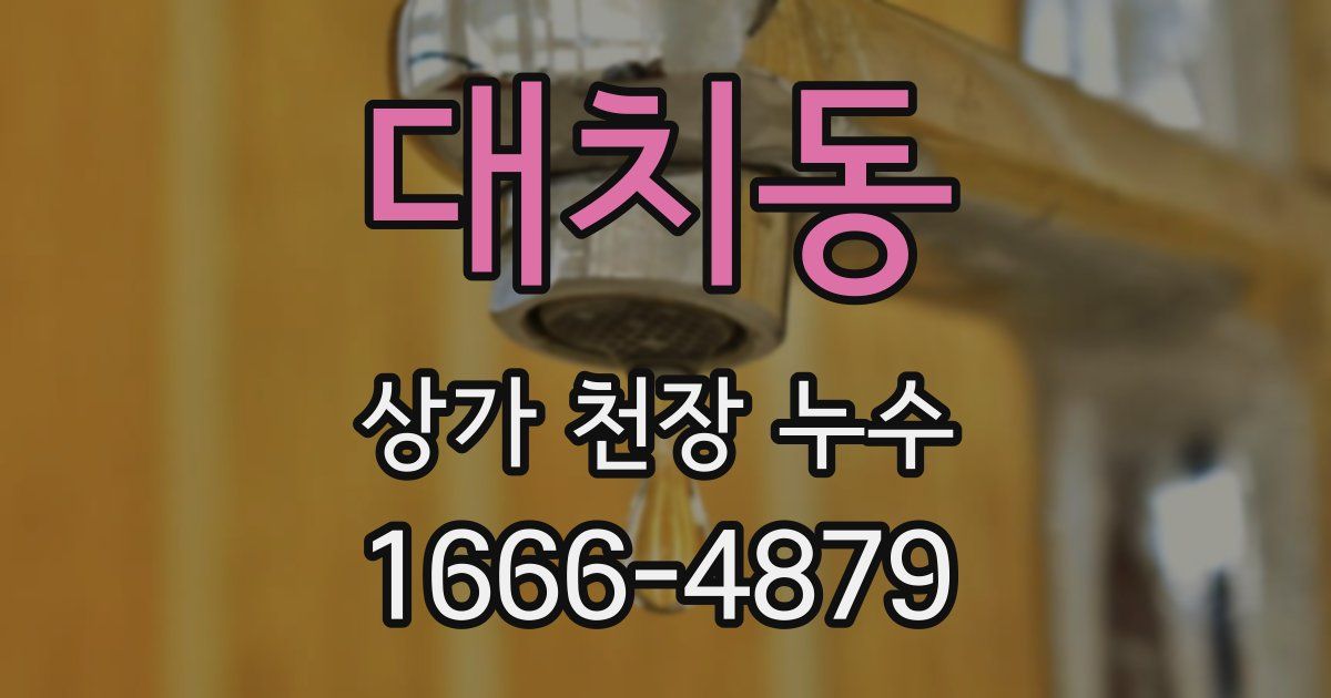 대치동 상가 천장 누수