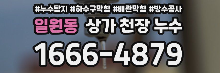 일원동 상가 천장 누수