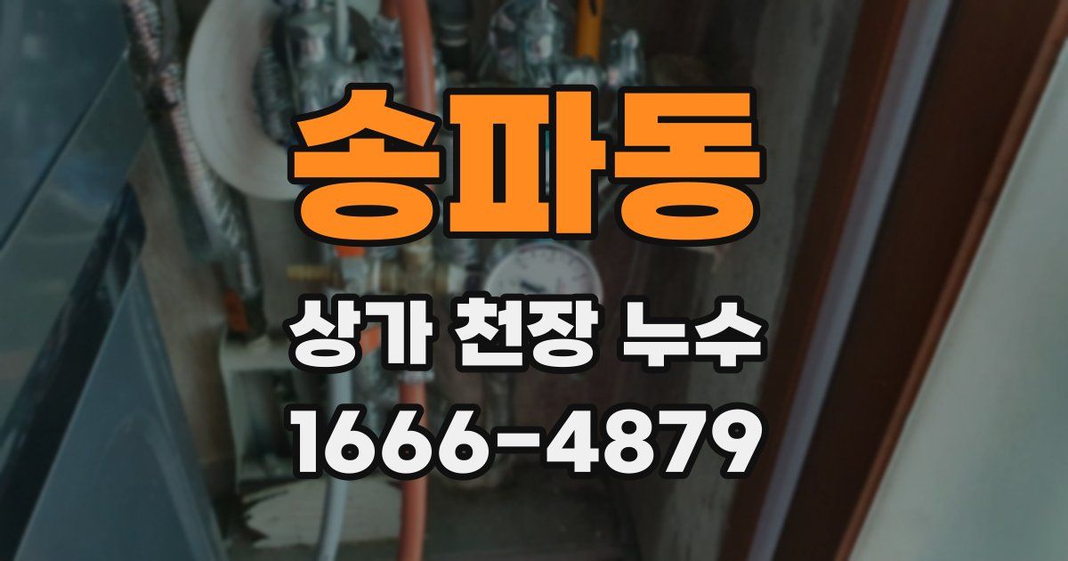 송파동 상가 천장 누수