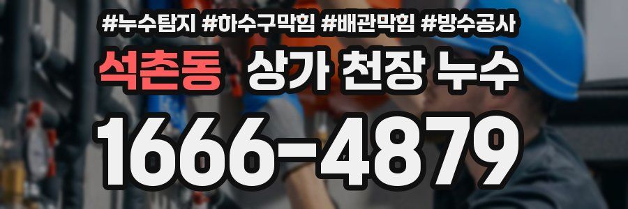 석촌동 상가 천장 누수