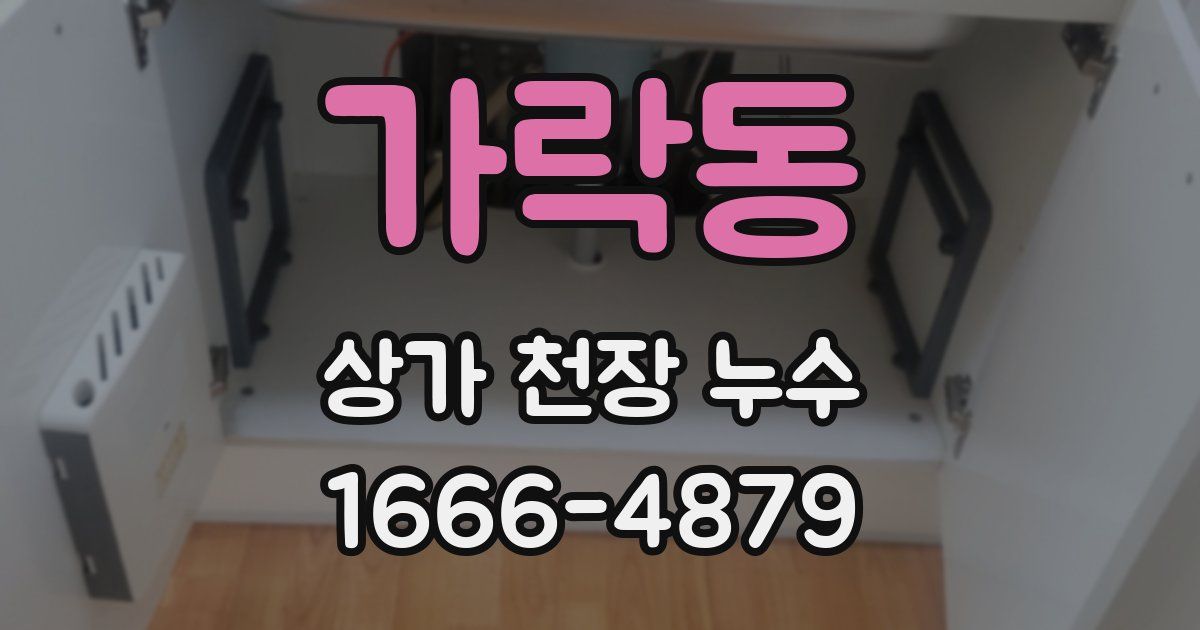 가락동 상가 천장 누수