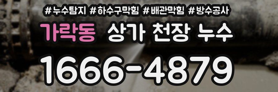 가락동 상가 천장 누수