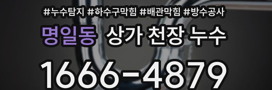 명일동 상가 천장 누수