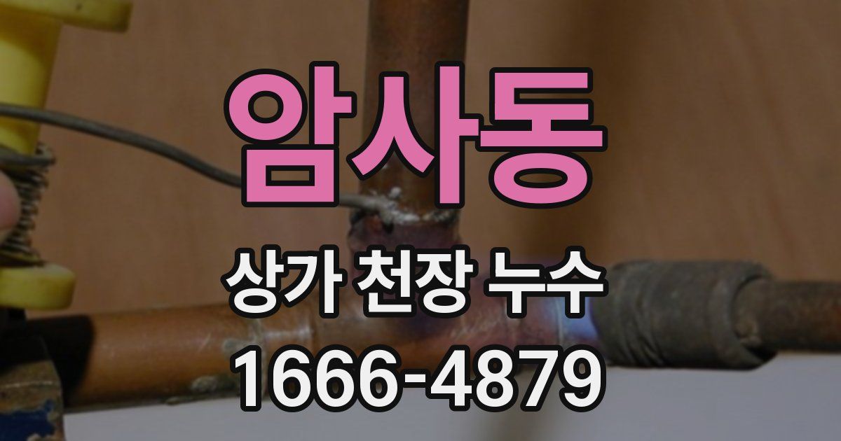 암사동 상가 천장 누수