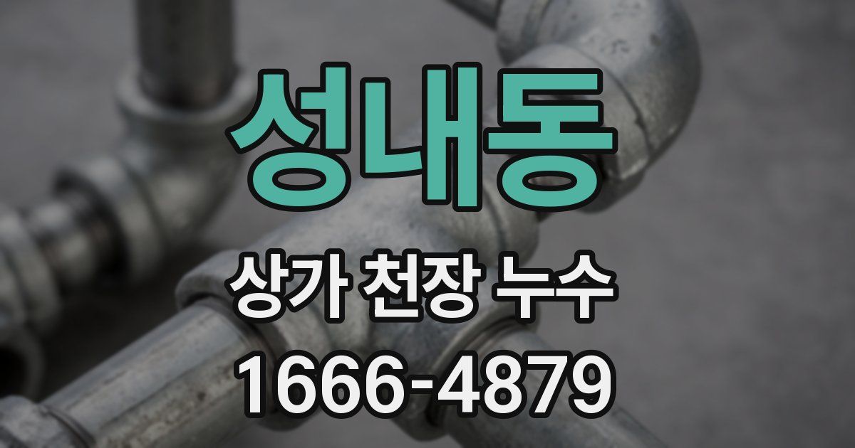 성내동 상가 천장 누수