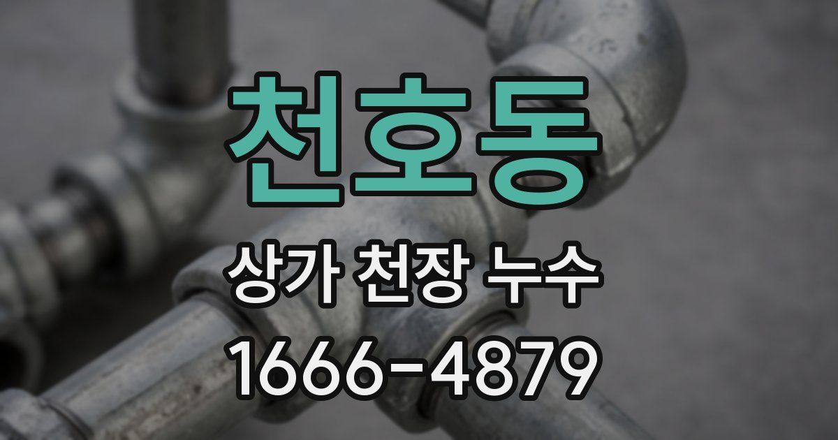 천호동 상가 천장 누수