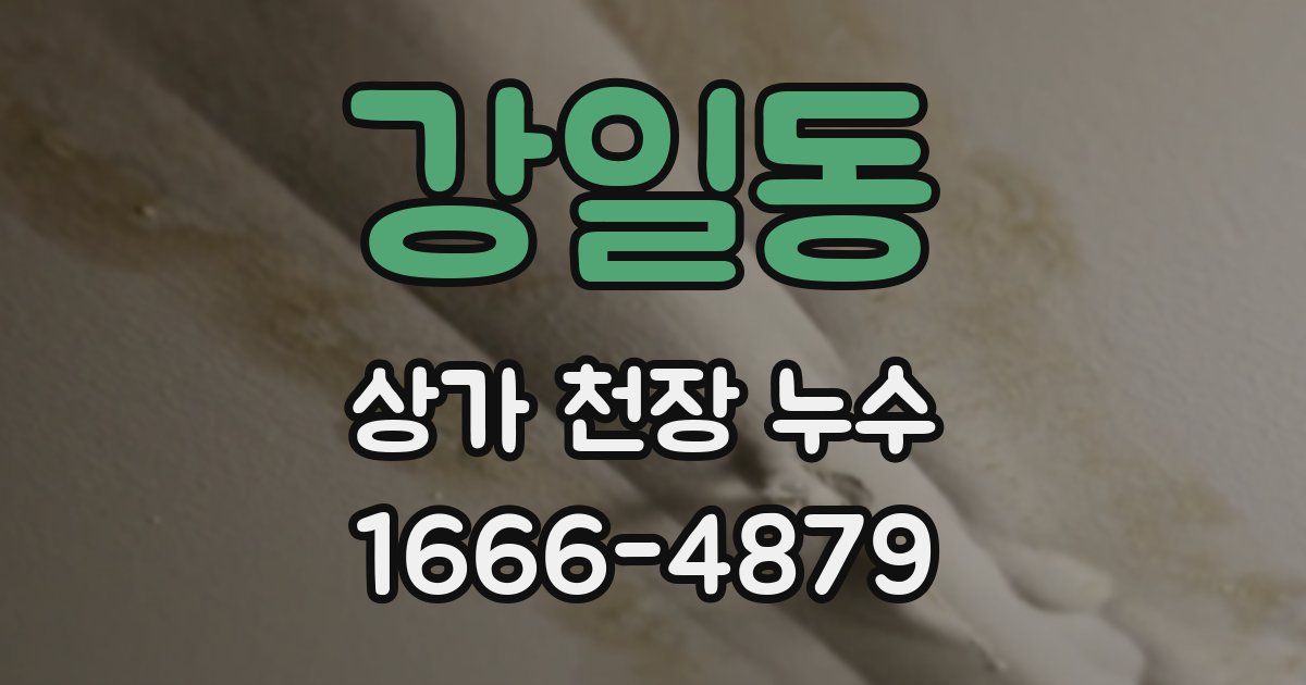 강일동 상가 천장 누수