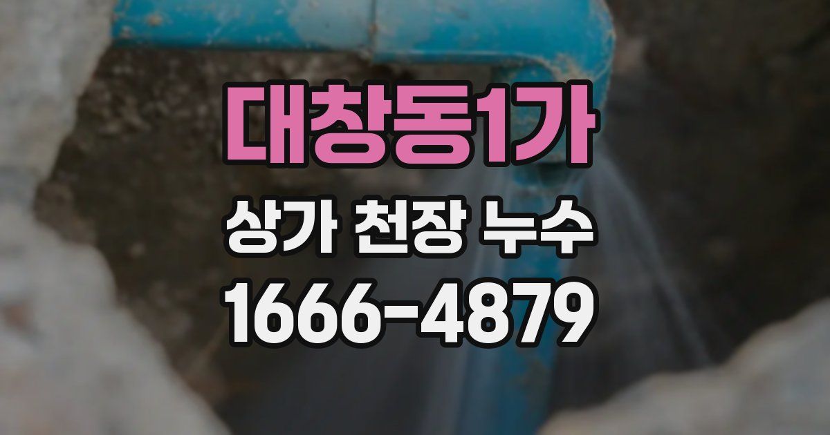 대창동1가 상가 천장 누수