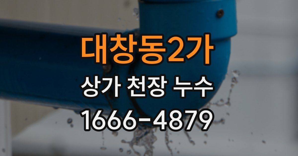 대창동2가 상가 천장 누수