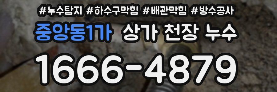 중앙동1가 상가 천장 누수