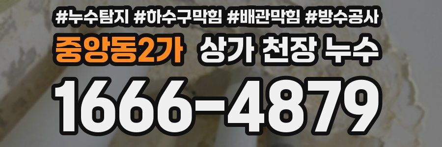 중앙동2가 상가 천장 누수