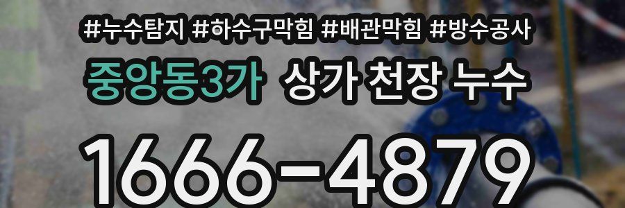 중앙동3가 상가 천장 누수