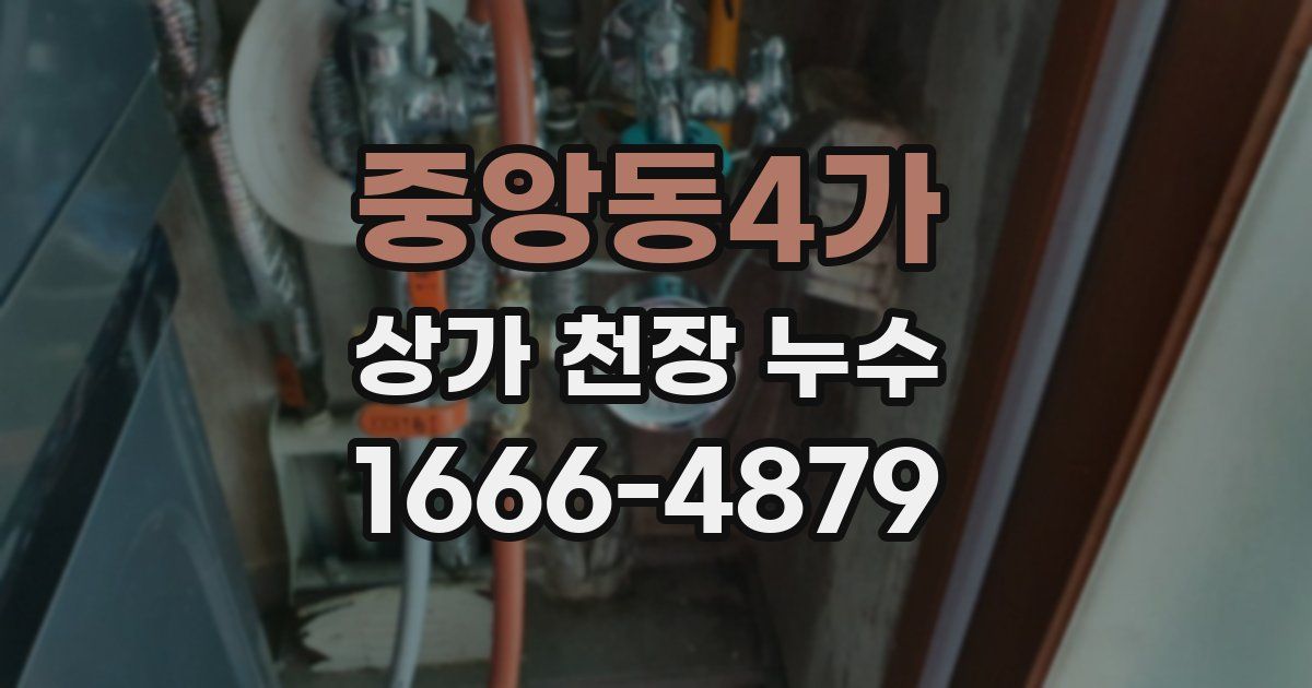 중앙동4가 상가 천장 누수