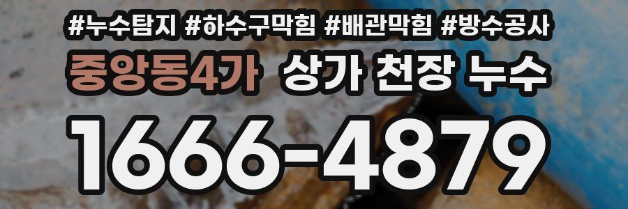 중앙동4가 상가 천장 누수