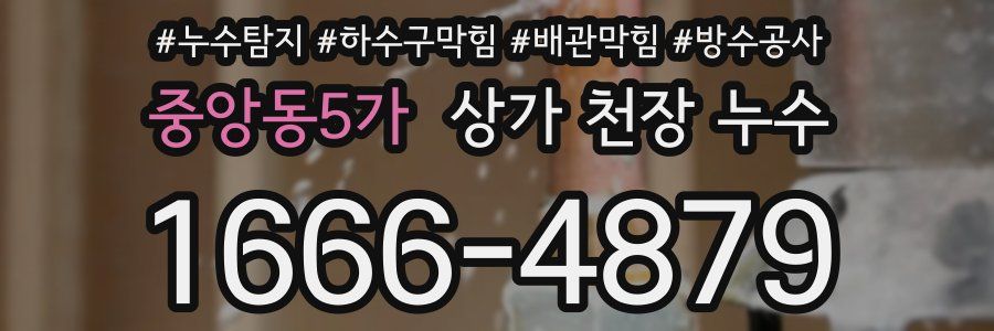 중앙동5가 상가 천장 누수