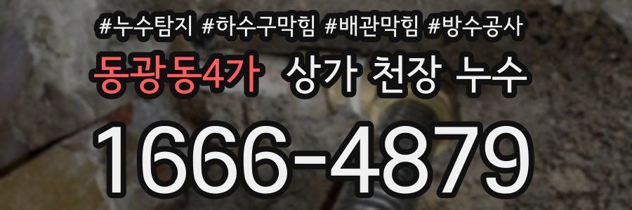 동광동4가 상가 천장 누수