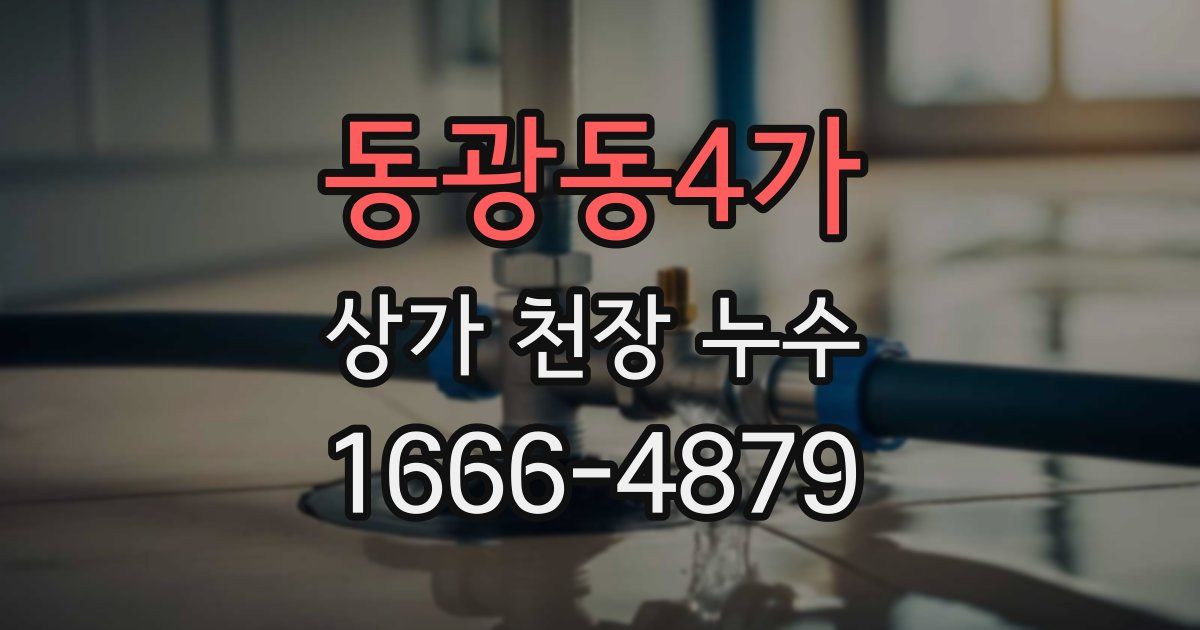 동광동4가 상가 천장 누수
