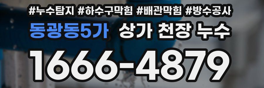 동광동5가 상가 천장 누수