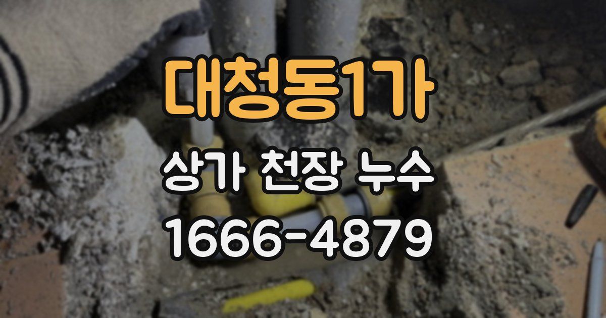 대청동1가 상가 천장 누수