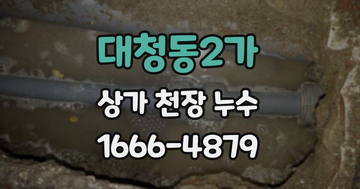 대청동2가 상가 천장 누수