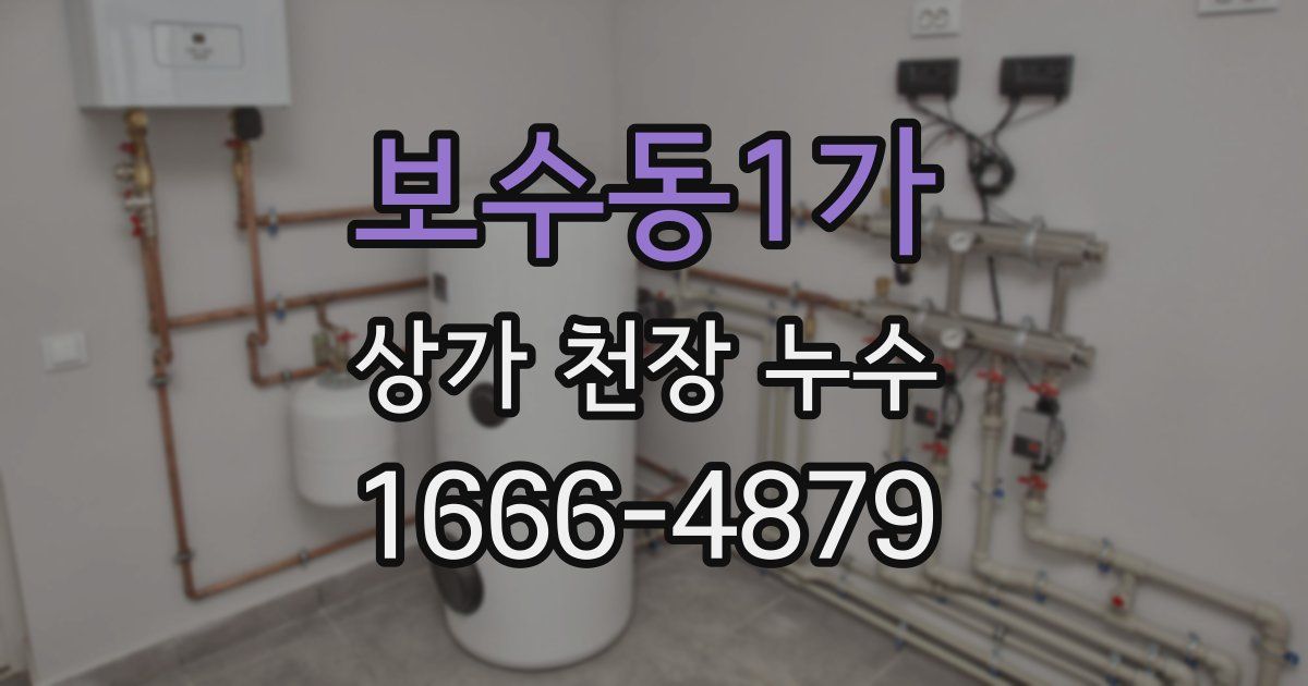 보수동1가 상가 천장 누수