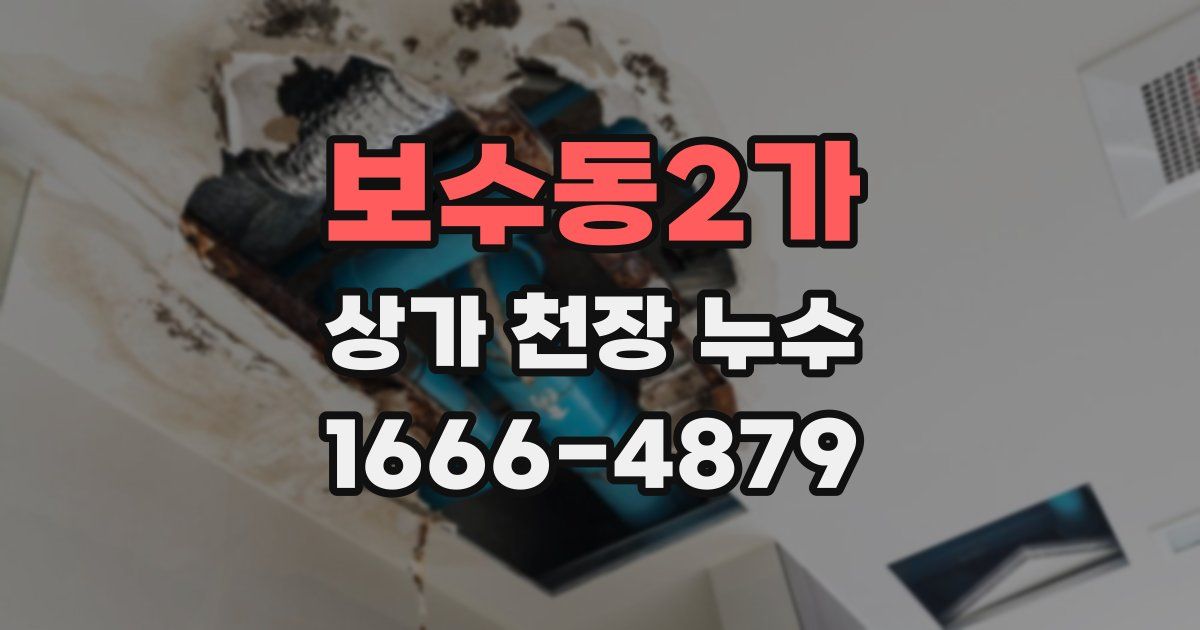 보수동2가 상가 천장 누수