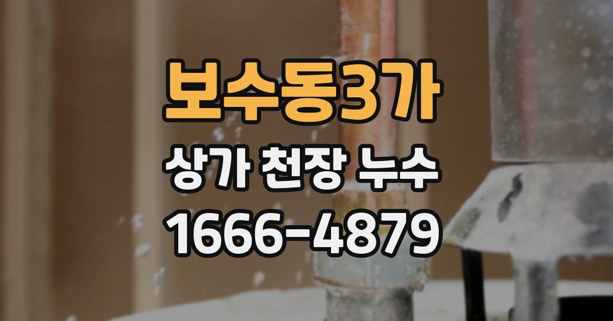 보수동3가 상가 천장 누수
